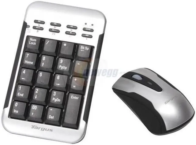 Main image of Targus  AKM10US  2-Tone  19  Normal Keys 7  Function Keys USB  2.4 GHz RF Wireless Keypad and Laser Mouse Set for Laptop Computers