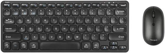 Main image of Targus AKM620AMUS Keyboard & Mouse - Wireless Bluetooth 5.1 Keyboard - Wireless Bluetooth Mouse - Optical - 2400 dpi - 2 Button - Scroll Wheel - Black - Symmetrical - AAA - Compatible with PC, Mac