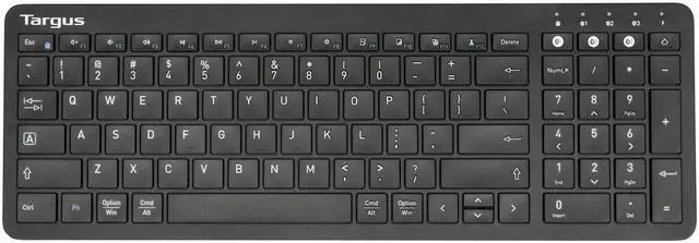 Alt view image 3 of 8 - Targus AKM619AMUS Keyboard & Mouse - Wireless Bluetooth 5.1 Keyboard - Black - Wireless Bluetooth Mouse - Optical - 2400 dpi - 2 Button - Scroll Wheel - Black - AAA - Compatible with PC, Mac