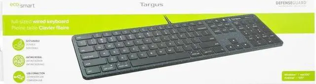 Alt view image 14 of 14 - Targus Full-Size Wired EcoSmart Keyboard
