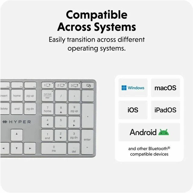 Alt view image 3 of 4 - Targus HyperSpace Bluetooth Wireless Keyboard - HS2310US