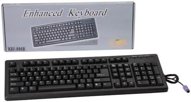 Alt view image 4 of 4 - DCT Factory KBJ-006B Black 107 Normal Keys PS/2 Standard Keyboard