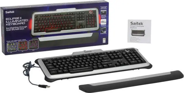 Alt view image 6 of 6 - Saitek Eclipse II Illuminated Keyboard