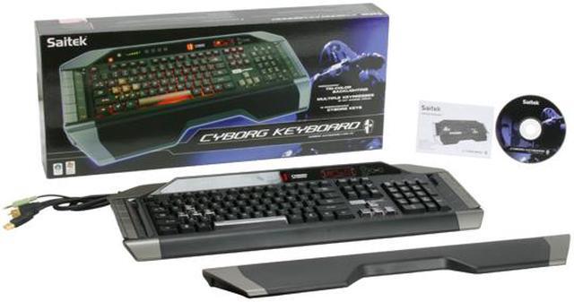 Alt view image 4 of 4 - Saitek PK17U Black/Silver 104 Normal Keys 12 Function Keys USB Standard Cyborg Keyboard