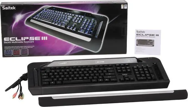 Alt view image 8 of 9 - Mad Catz Eclipse III Black 104 Normal Keys USB Wired Standard Backlit Multimedia Keyboard