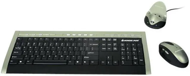 Main image of IOGEAR GKM541RA Silver/Black 104 Normal Keys 13 Function Keys RF Wireless Slim Keyboard & Mouse Combo