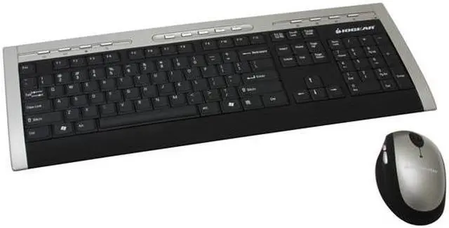 Alt view image 3 of 17 - IOGEAR GKM541RA Silver/Black 104 Normal Keys 13 Function Keys RF Wireless Slim Keyboard & Mouse Combo