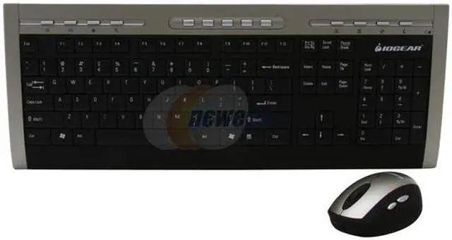 Alt view image 4 of 17 - IOGEAR GKM541RA Silver/Black 104 Normal Keys 13 Function Keys RF Wireless Slim Keyboard & Mouse Combo