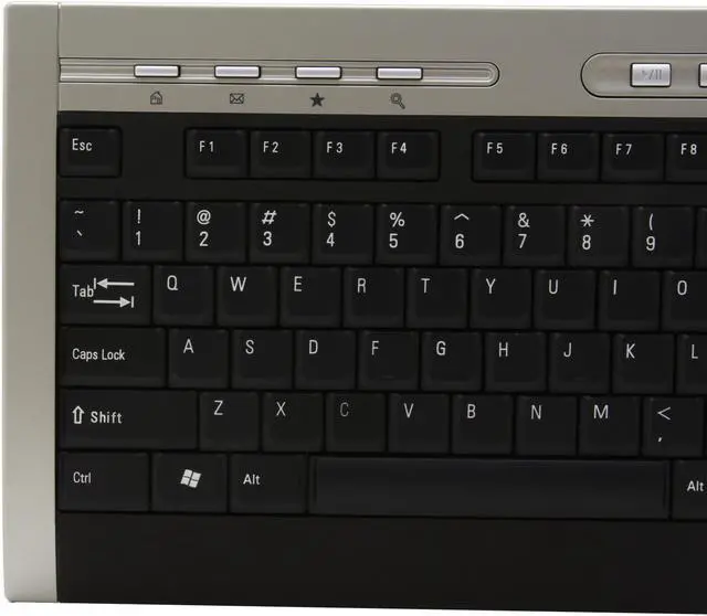 Alt view image 5 of 17 - IOGEAR GKM541RA Silver/Black 104 Normal Keys 13 Function Keys RF Wireless Slim Keyboard & Mouse Combo