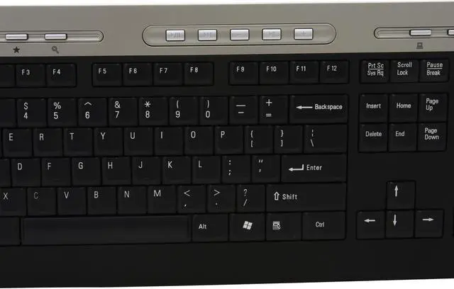 Alt view image 6 of 17 - IOGEAR GKM541RA Silver/Black 104 Normal Keys 13 Function Keys RF Wireless Slim Keyboard & Mouse Combo