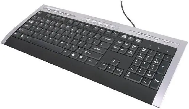 Alt view image 3 of 3 - IOGEAR GKM511 Silver/Black 104 Normal Keys 13 Function Keys USB Wired Ultra Thin Keyboard / Optical Mouse Combo