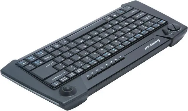 Alt view image 3 of 4 - IOGEAR GKM561R Black 2.4GHz Wireless HTPC Multimedia Keyboard with Laser Trackball and Scroll Wheel