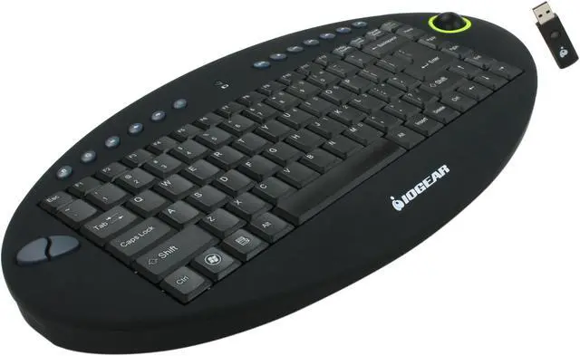 Main image of IOGEAR GKM581R Black 13 Function Keys USB RF Wireless On-Lap Keyboard with Optical Trackball and Scroll Wheel