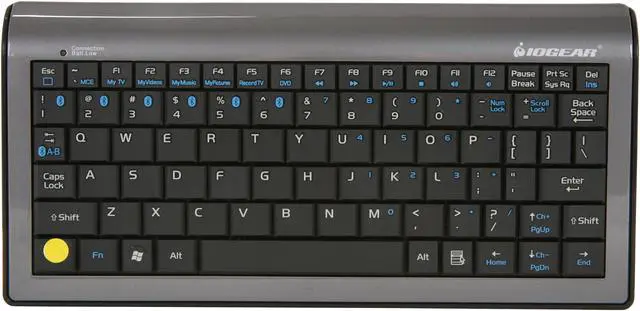 Alt view image 2 of 5 - IOGEAR GKB601B Black Multi-Link Bluetooth Mini Keyboard
