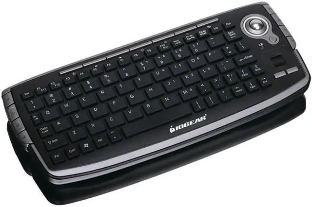 Main image of IOGEAR 2.4 GHz Wireless Compact Keyboard with Optical Trackball and Scroll Wheel (French) GKM681RW4 Black USB RF Wireless Mini Keyboard