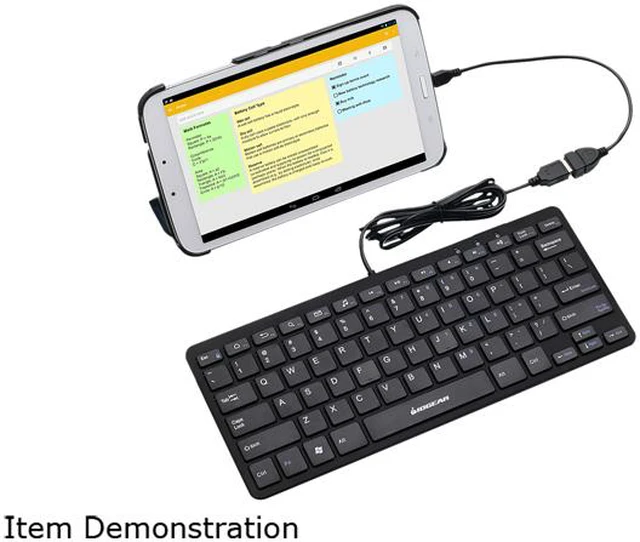 IOGEAR Classroom Portable Wired Keyboard for Tablets with OTG Adapter ...