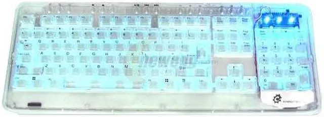 Main image of Sunbeam EL-KB-05-AC Transparency 104 Normal Keys 15 Function Keys PS/2 Wired Slim Illuminated Keyboard