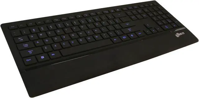Main image of LOGISYS Computer Streamline Character-illuminated Blue LED Keyboard KB209BK Black USB Wired Standard Keyboard