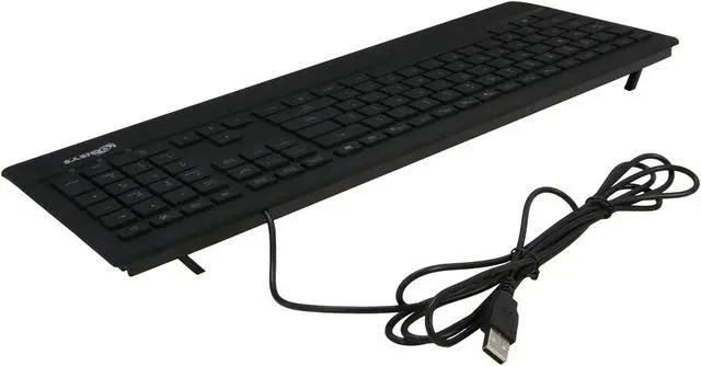 Alt view image 3 of 4 - LOGISYS Computer Streamline Character-illuminated Blue LED Keyboard KB209BK Black USB Wired Standard Keyboard