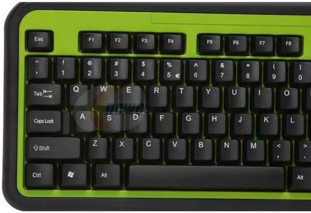 Alt view image 3 of 13 - ATOP ACM-101GB Green/Black 107 Normal Keys PS/2 Standard Matching color Keyboard and mouse combo set - OEM