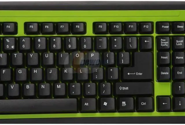 Alt view image 4 of 13 - ATOP ACM-101GB Green/Black 107 Normal Keys PS/2 Standard Matching color Keyboard and mouse combo set - OEM