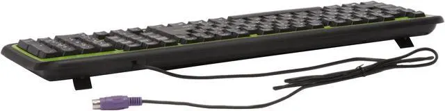 Alt view image 6 of 13 - ATOP ACM-101GB Green/Black 107 Normal Keys PS/2 Standard Matching color Keyboard and mouse combo set - OEM