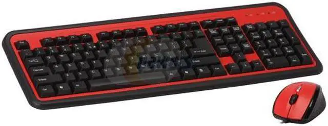 Main image of ATOP ACM-101RB Red/Black 107 Normal Keys PS/2 Standard Matching color Keyboard and mouse combo set - OEM