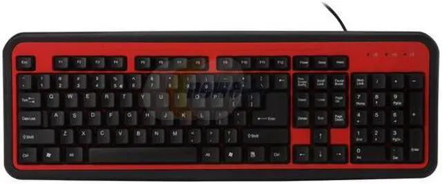 Alt view image 2 of 9 - ATOP ACM-101RB Red/Black 107 Normal Keys PS/2 Standard Matching color Keyboard and mouse combo set - OEM