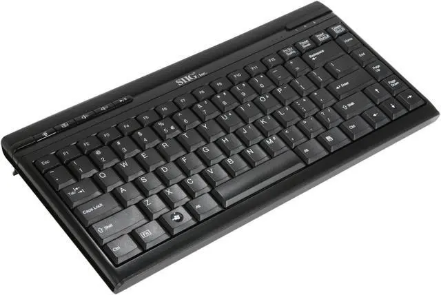 Main image of SIIG JK-US0312-S1 Black 86 Normal Keys 5 Function Keys USB Wired Mini Multimedia Keyboard
