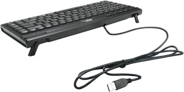 Alt view image 3 of 4 - SIIG JK-US0312-S1 Black 86 Normal Keys 5 Function Keys USB Wired Mini Multimedia Keyboard
