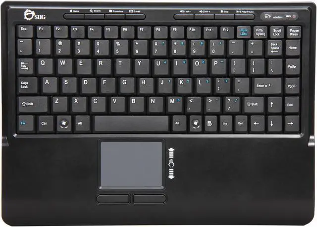 Alt view image 2 of 4 - SIIG JK-WR0312-S1 Black Wireless Multi-Touchpad Mini Keyboard