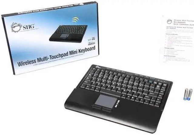 Alt view image 4 of 4 - SIIG JK-WR0312-S1 Black Wireless Multi-Touchpad Mini Keyboard