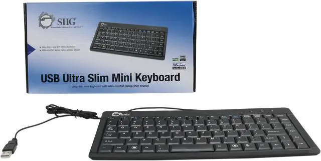 Alt view image 4 of 4 - SIIG JK-US0512-S1 Black 87 Normal Keys USB Wired Mini Keyboard