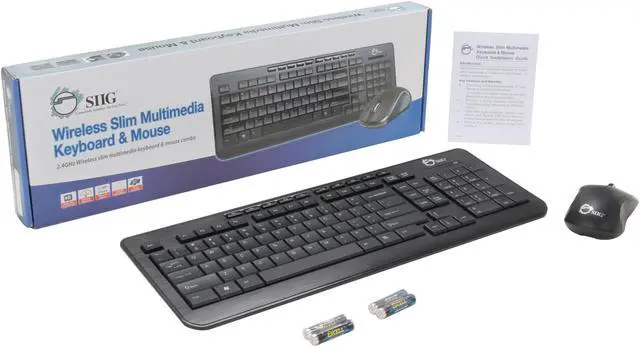 Alt view image 7 of 7 - SIIG JK-WR0812-S1 Black 102 Normal Keys 10 Function Keys USB RF Wireless Slim Multimedia Keyboard & Mouse