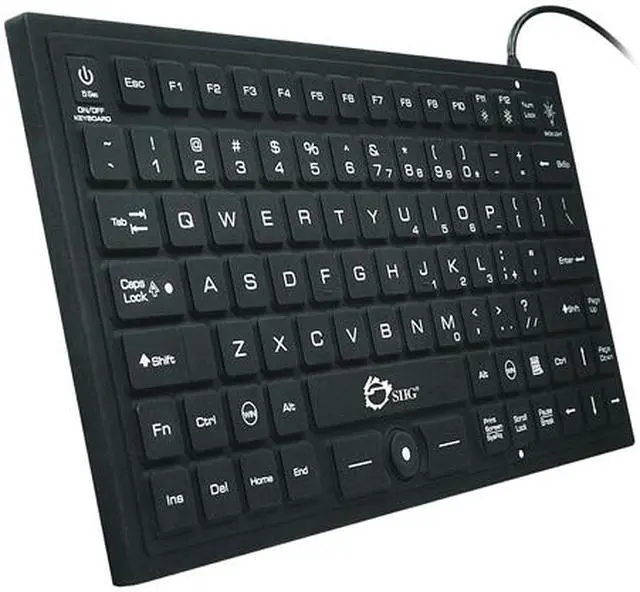 Alt view image 3 of 6 - SIIG Industrial/Medical Grade Washable Backlit Keyboard with Pointing Device