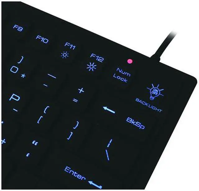 Alt view image 4 of 6 - SIIG Industrial/Medical Grade Washable Backlit Keyboard with Pointing Device