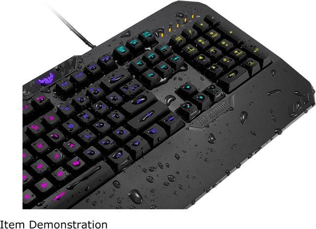 Alt view image 4 of 9 - ASUS TUF Gaming K5 Mechanical Membrane RGB Gaming Keyboard with Programmable Onboard Memory, Media Controls and Aura Sync RGB Lighting