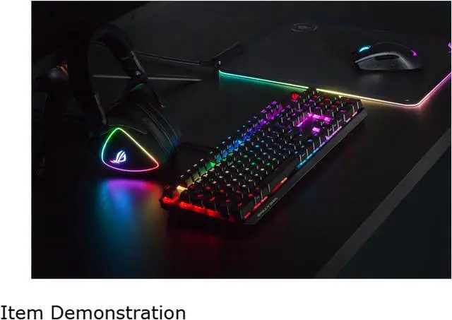 Alt view image 5 of 5 - ASUS ROG Strix Scope RGB Mechanical Gaming Keyboard with Cherry MX Red Switches, Aura Sync RGB Lighting, Quick-toggle Shortcut, 2X Wider Ergonomic Ctrl Key for Greater FPS Precision