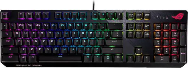 Main image of ASUS ROG Strix Scope RGB Mechanical Gaming Keyboard with Cherry MX Brown Switches, Aura Sync RGB Lighting, Quick-toggle Shortcut, 2X Wider Ergonomic Ctrl Key for Greater FPS Precision