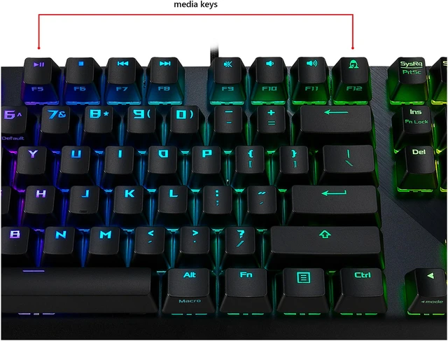 ASUS ROG Strix Scope RGB Mechanical Gaming Keyboard with Cherry MX Blue ...