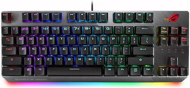 ASUS RGB Mechanical Gaming Keyboard ROG Strix Scope TKL Cherry MX Brown  Switches 2X Wider Ctrl Key for FPS Precision Gaming Keyboard for PC,  Black Gaming Keyboards