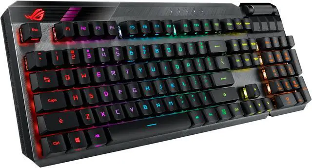 Alt view image 4 of 10 - ASUS MA02 ROG Claymore II Wireless Modular Gaming Mechanical Keyboard with ROG RX Blue Switches, detachable numpad & wrist rest