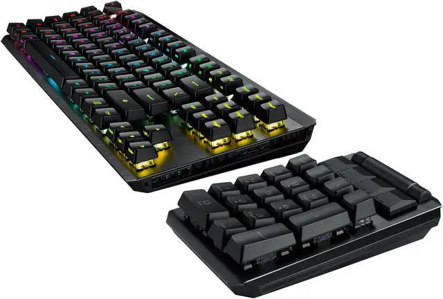 Alt view image 8 of 10 - ASUS MA02 ROG Claymore II Wireless Modular Gaming Mechanical Keyboard with ROG RX Blue Switches, detachable numpad & wrist rest