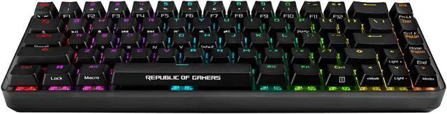 Alt view image 7 of 10 - ASUS ROG Falchion NX 65% Wireless RGB Mechanical Gaming Keyboard - ROG NX Red Linear Switches, PBT Doubleshot Keycaps, Wired / 2.4G Hz, Touch Panel, Keyboard Cover Case, Macro Support - Black