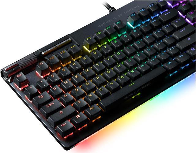Alt view image 9 of 10 - ASUS XA07 ROG Strix Flare II Animate 100% RGB Gaming Keyboard with Hot-swappable ROG NX Red Linear and Swift Switches