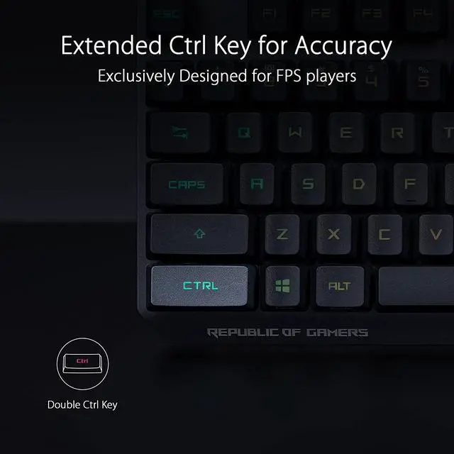 Alt view image 6 of 14 - ASUS ROG Strix Scope RX TKL Wireless Deluxe - 80% Gaming Keyboard, Tri-Mode Connectivity (2.4GHz RF, Bluetooth, Wired), ROG RX Red Optical Mechanical Switches, PBT Keycaps, RGB, Wrist Rest, Black