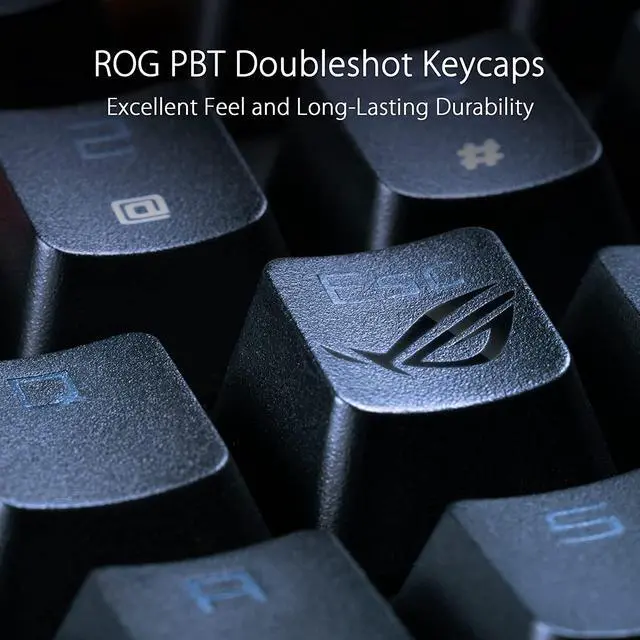 Alt view image 5 of 14 - ASUS ROG Strix Scope RX TKL Wireless Deluxe - 80% Gaming Keyboard, Tri-Mode Connectivity (2.4GHz RF, Bluetooth, Wired), ROG RX Red Optical Mechanical Switches, PBT Keycaps, RGB, Wrist Rest, Black