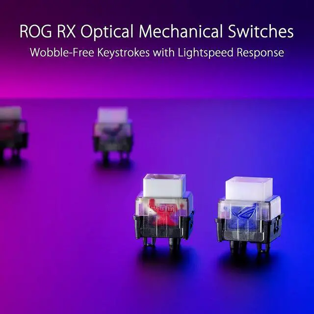 Alt view image 4 of 14 - ASUS ROG Strix Scope RX TKL Wireless Deluxe - 80% Gaming Keyboard, Tri-Mode Connectivity (2.4GHz RF, Bluetooth, Wired), ROG RX Red Optical Mechanical Switches, PBT Keycaps, RGB, Wrist Rest, Black