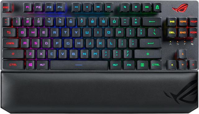 ASUS ROG Strix Scope RX TKL Wireless Deluxe - 80% Gaming Keyboard, Tri-Mode  Connectivity (2.4GHz RF, Bluetooth, Wired), ROG RX Red Optical Mechanical  Switches, PBT Keycaps, RGB, Wrist Rest, Black 