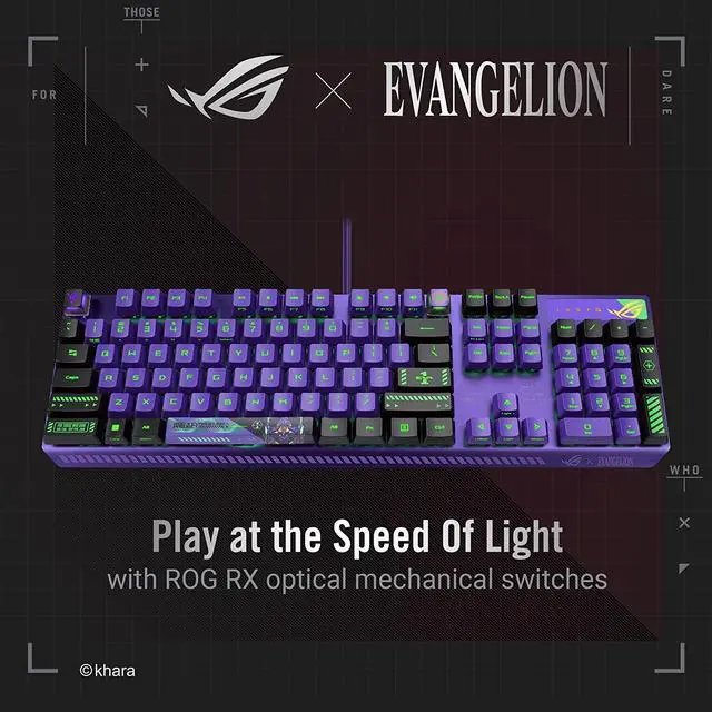 Alt view image 4 of 8 - ASUS ROG Strix Scope RX EVA Edition, 100% RGB Gaming Keyboard, ROG RX Red Optical Mechanical Switches,IP57 Water Resistance,USB Passthrough,Wider Ctrl Key,Stealth Key, Macro Support,Evangelion Themed
